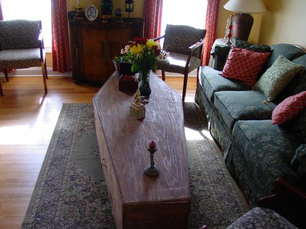Coffin-in-the-living-room