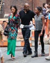 Forest Whitaker, Keisha Nash Whitaker and their daughter Sonnet Noel Whitaker seen out and about in New York City. Pictured: Forest Whitaker, Keisha Nash Whitaker and Sonnet Noel Whitaker