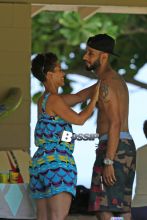 Alicia Keys and husband Swizz Beatz have a blast celebrating their son Egypt's 3rd birthday in Hawaii. At the party Alicia Keys and Swizz Beatz learned to hula dance while Egypt banged on the drum.