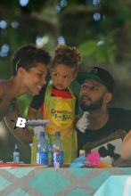 Alicia Keys and husband Swizz Beatz have a blast celebrating their son Egypt's 3rd birthday in Hawaii. At the party Alicia Keys and Swizz Beatz learned to hula dance while Egypt banged on the drum.