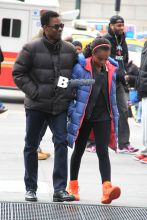 Chris Rock and his daughter Lola Simone arrive at Madison Square Garden to watch a special crosstown rivalry between the New York Knicks and the Brooklyn Nets. The 48-year-old comedian and his daughter bundled up in down coats as they walked to the game on a chilly Martin Luther King Day holiday.