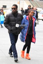 Chris Rock and his daughter Lola Simone arrive at Madison Square Garden to watch a special crosstown rivalry between the New York Knicks and the Brooklyn Nets. The 48-year-old comedian and his daughter bundled up in down coats as they walked to the game on a chilly Martin Luther King Day holiday.