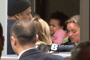 Beyonce with husband Jay-Z and their daughter Blue Ivy leaving from Cologne/Bonn Airport after performing at her only german concert