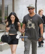 Terrence Howard seen walking with his wife Miranda in New York City.