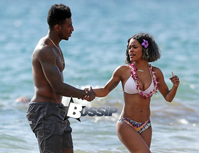 Exclusive... Teyana Taylor & Iman Shumpert Enjoy A Day At The Beach In Maui