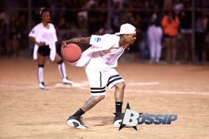 Chris Brown Kickball game