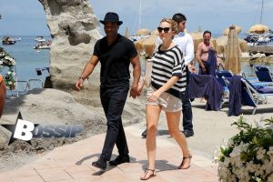 Chiwetel Ejiofor and his girlfriend Sari Mercer arrive in Ischia for the Ischia Global Fest. The couple walked hand-in-hand and posed for pictures together before making their way in to their hotel.