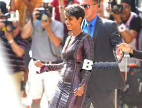 Halle Berry could not have looked more dazzling as she wrapped up on set of 'Late Night With David Letterman' after promoting her new TV Series 'Extant.'