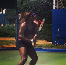 serena trains while on vacation in croatia
