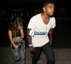 Cleveland Cavaliers Basketball player Kyrie Irving dine out with a female companion at Mr.Chow in Beverly Hills, CA