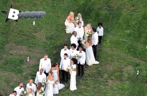 Singer Ashlee Simpson marries Evan Ross at an intimate ceremony at the home of Evan's mother Diana Ross in Greenwich, Connecticut on August 30, 2014. Attending the wedding were Ashlee's family, father Joe Simpson, sister Jessica Simpson, Eric Johnson and their kids Maxwell and Ace. Ashlee's son Bronx Wentz enjoyed his ride in a classic limo after the ceremony. Evan's half-sister Tracee Ellis Ross and Simpson family friends Donald Faison and his wife CaCee Cobb were also in attendance.