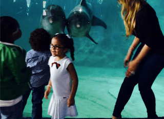Mariah Carey visited the Georgia Aquarium with daughter Monroe Cannon and son Moroccan Cannon