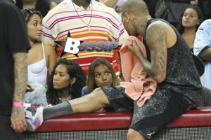 Celebrities ball at Power 106 All Star Game, including Chris Brown, Trey Songz, The Game, Tyga and more.