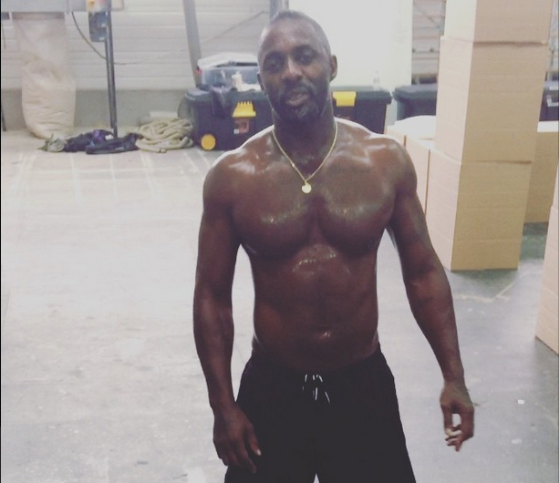 Idris Elba shirtless