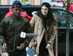 British singer Jessie J is spotted returning to her New York City, New York hotel with her boyfriend Luke James on November 18, 2014. Jessie J is in town promoting her new material as well as her upcoming performance at the American Music Awards on November 23.