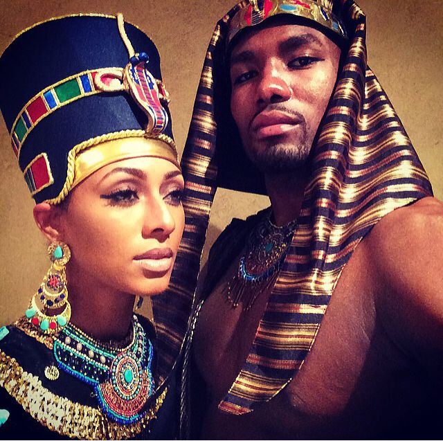 Keri-Hilson-as-Queen-Nefertiti-and-Serge-Ibaka-as-Pharaoh-Akhenaten-Halloween-2014-2