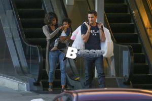 Halle Berry visits the chiropractor after suffering a tiny accident recently, when she swiped a yellow pole while trying to find a parking spot. The actress was accompanied by her husband, Olivier Martinez and their adorable son, Maceo. After Halle's finished up at the chiropractor's, the family-of-three went shopping at Michaels.