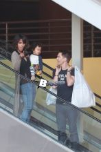 Halle Berry visits the chiropractor after suffering a tiny accident recently, when she swiped a yellow pole while trying to find a parking spot. The actress was accompanied by her husband, Olivier Martinez and their adorable son, Maceo. After Halle's finished up at the chiropractor's, the family-of-three went shopping at Michaels.