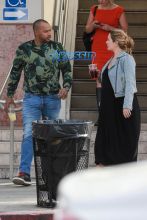Donald Faison and pregnant CaCee Cobb enjoy a lunch date at Tender Greens in Studio City.