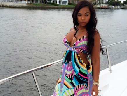 Ashanti celebrating her sister's 26th on a boat