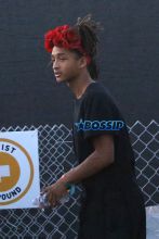 Actor, Jayden Smith, got into touch with his feminine side at Coachella Music Festival when he was spotted wearing a red flower headband. y AKM-GSI April 19, 2015