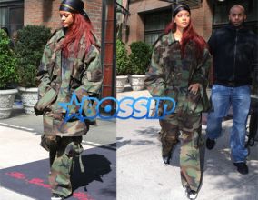 Rihanna camouflage NYC durag