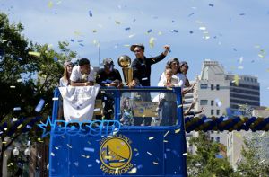 Stephen Curry daughter Riley wife Ayesha Golden State Warriors Parade AP Photo/Jeff Chiu