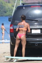 Jada Pinkett Smith bright colored bikini beach in Hawaii