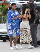Tyga and Kylie Jenner lunch at Do Brazil in St. Barths