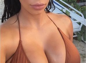 Kim Kardashian Shows Off Her Full Pregnant Bosom On Instagram