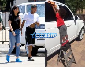 Kylie Jenner visits Sticker City and picks out a range at the dealership with Tyga and a friend