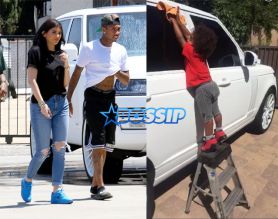 Kylie Jenner visits Sticker City and picks out a range at the dealership with Tyga and a friend