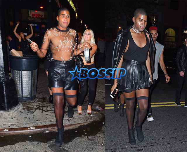 spl EJ Johnson outrageous outfits for nights Out in NYC at 1Oak and