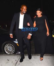 Kanye West Kim Kardasian after Steve Stoute's wedding Splash