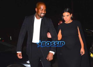 Kanye West Kim Kardasian after Steve Stoute's wedding Splash
