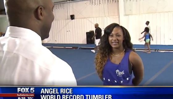 Georgia Cheerleader Angel Rice Sets New Tumbling World Record