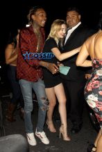 Wiz Khalifa partying drinking out the bottle smoking blunts red silk shirt unbuttoned white girls 1 Oak AKMGSI