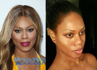 laverne cox with and without wig and makeup