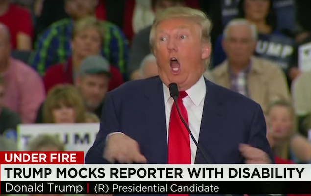 Donald Trump mocks handicapped reporter