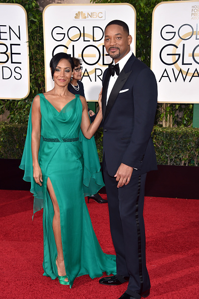 BEVERLY HILLS, CA - JANUARY 10: Actors Jada Pinkett Smith (L) and Will Smith attend the 73rd Annual Golden Globe Awards held at the Beverly Hilton Hotel on January 10, 2016 in Beverly Hills, California. (Photo by John Shearer/Getty Images)