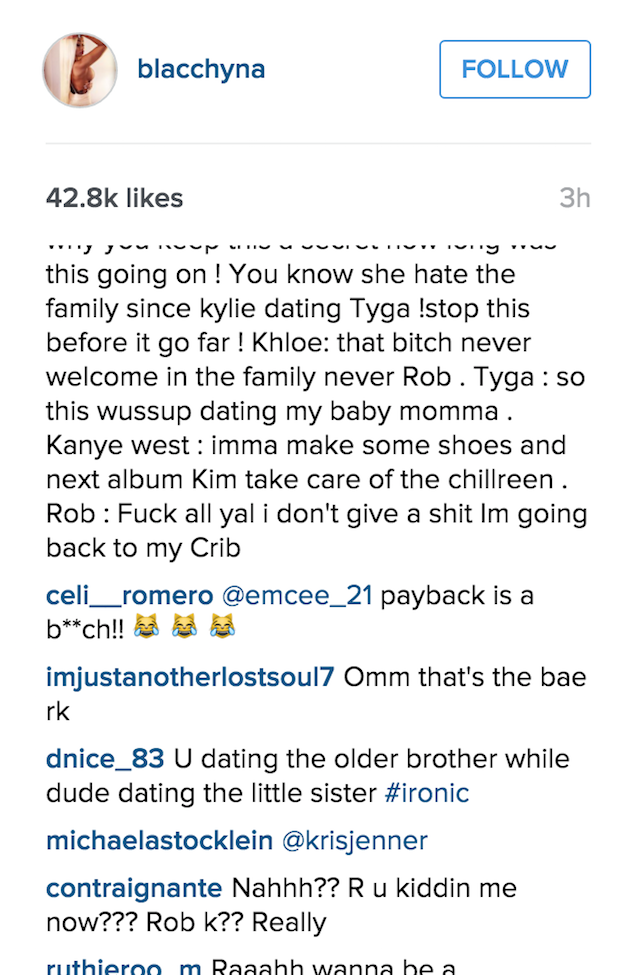 Blac Chyna Rob Kardashian Instagram comments 4