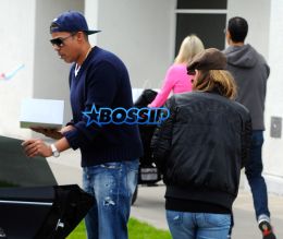 SplashNews Ellen Pompeo and her family attend Blue Ivy's birthday party at Cake Mix in West Hollywood, CA.