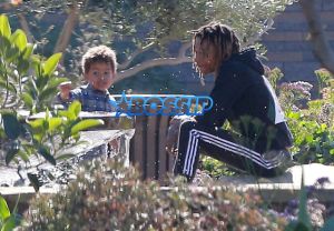 FameFlynet Pictures Rapper Wiz Khalifa enjoys a day with his son Sebastian at the Coldwater Canyon Park in Beverly Hills,