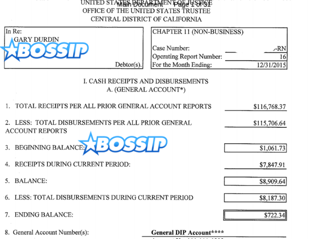 gary dourdan bankruptcy papers