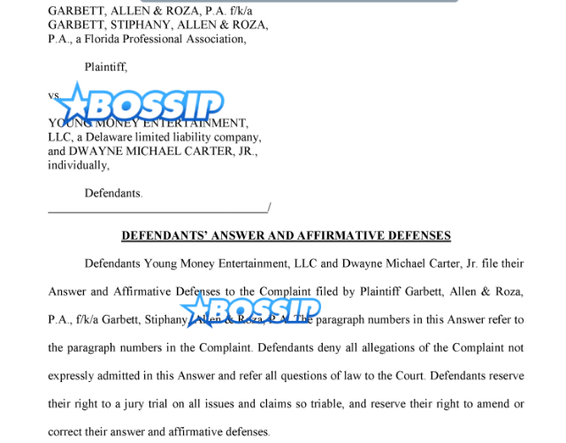 Lil Waynes Answer To Lawyer Suit