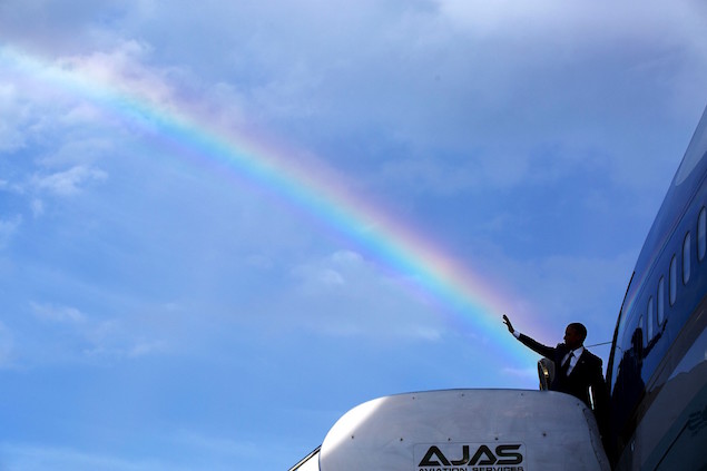 President Barack Obama 8 rainbow AF1