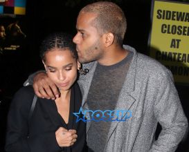 AKM-GSI Zoe Kravitz Twin Shadow leaving date at Chateau Marmont together