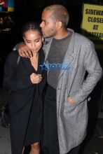 AKM-GSI Zoe Kravitz Twin Shadow leaving date at Chateau Marmont together