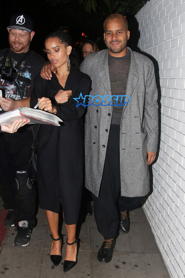 AKM-GSI Zoe Kravitz Twin Shadow leaving date at Chateau Marmont together