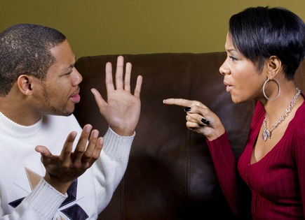 Black couple arguing 1